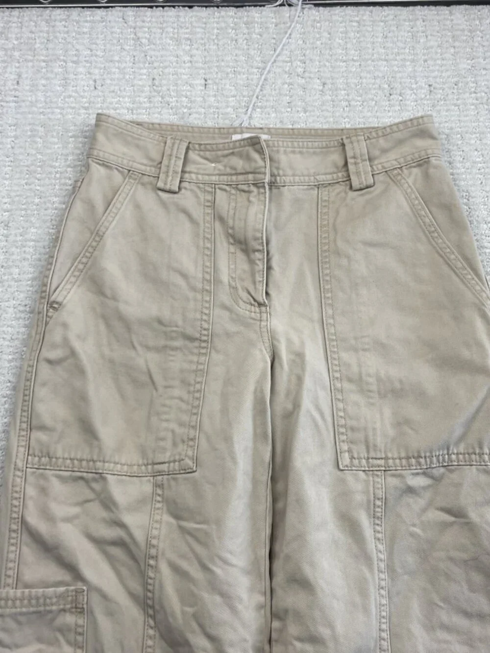 Aritzia Sunday Best Beige New Oscar Carpenter Wide Leg Cargo Pants Womens 2 - Picture 2 of 10